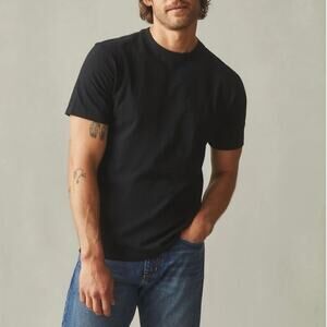 NWOT American Giant Men's Premium 100% Cotton Slub Crew Tee Black Size Large